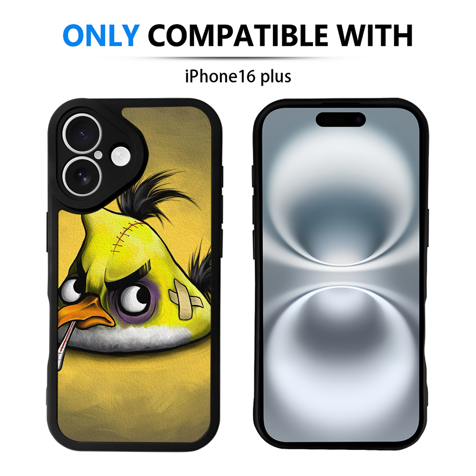 （画像用） Angry Birds アングリーバード 【iPhone 16シリーズ対応】シリコンスマホケース（レザー調） 材質：シリコン